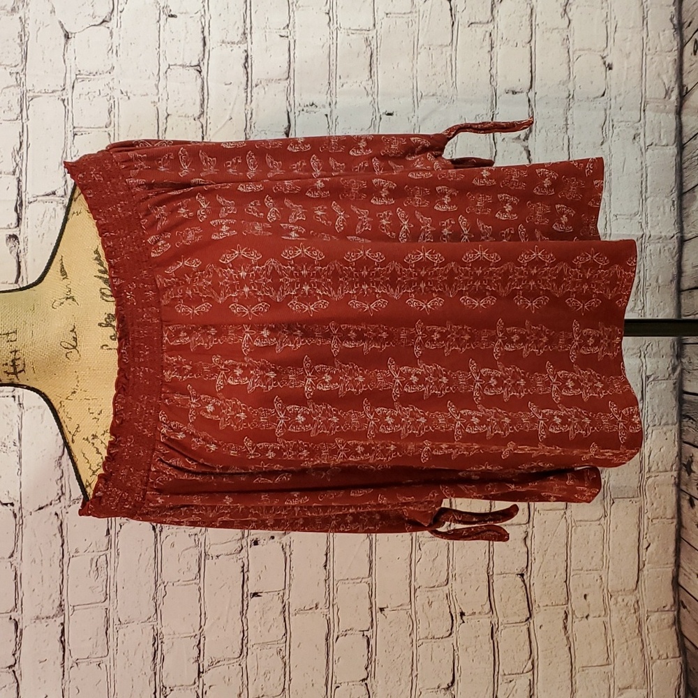 Sonoma Off-the-Shoulder Blouse Burgundy Size M NWT